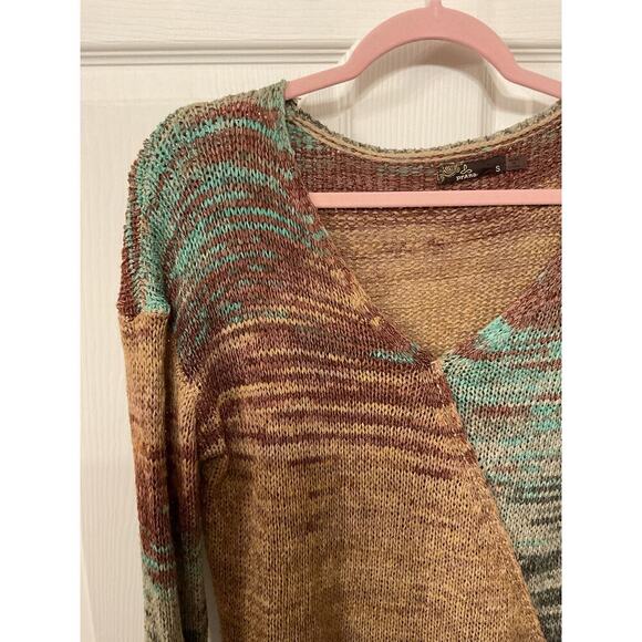 Prana Women's Multicolored Yarn Vignette Sweater in Henna, S - Picture 6 of 7